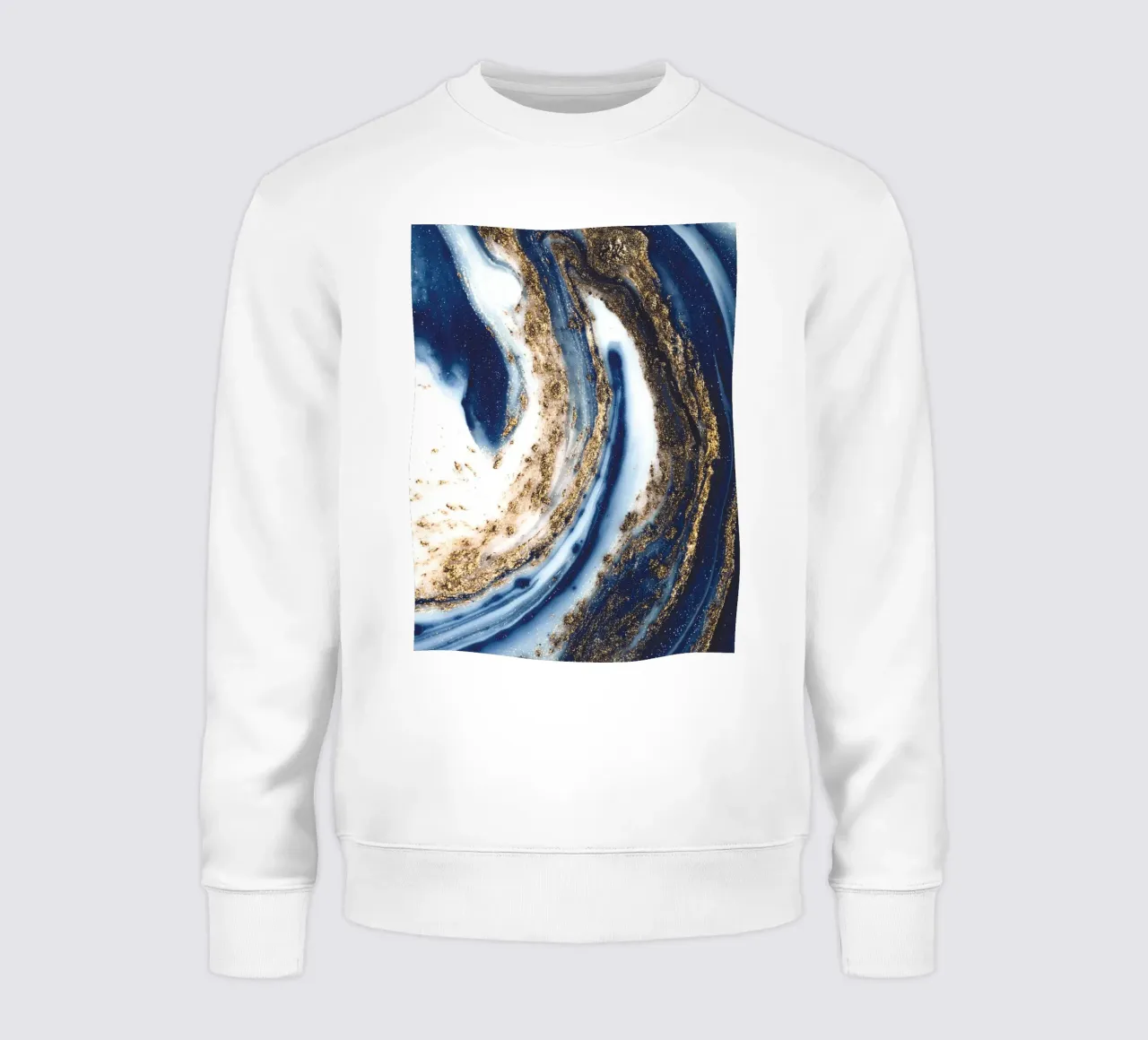 Opera d'arte astratta in blu e oro felpa da Whole©