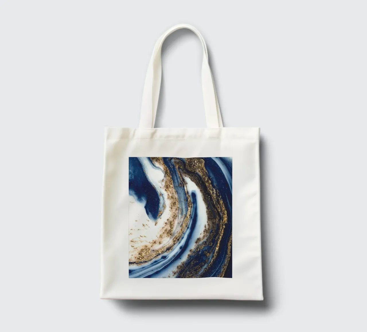 Abstract work of art in blue and gold tote bag by Whole©