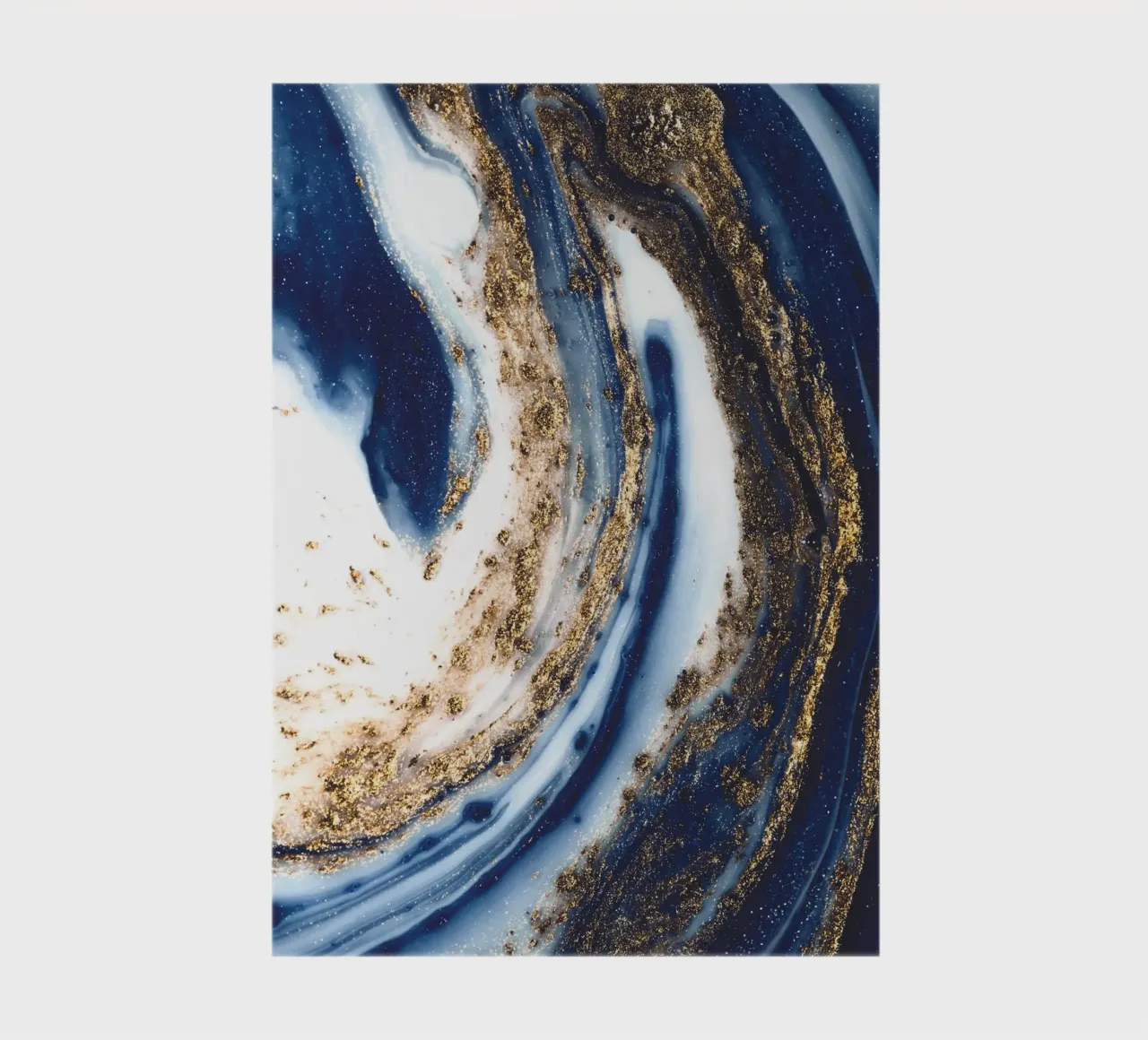 Abstract work of art in blue and gold notebook by Whole©