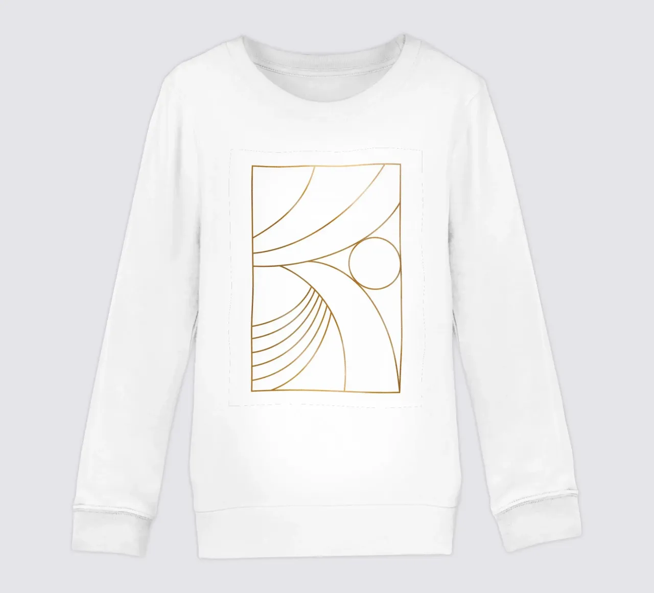 Linea minimalista in oro - Opera d'arte geometrica felpa bambino da Whole©
