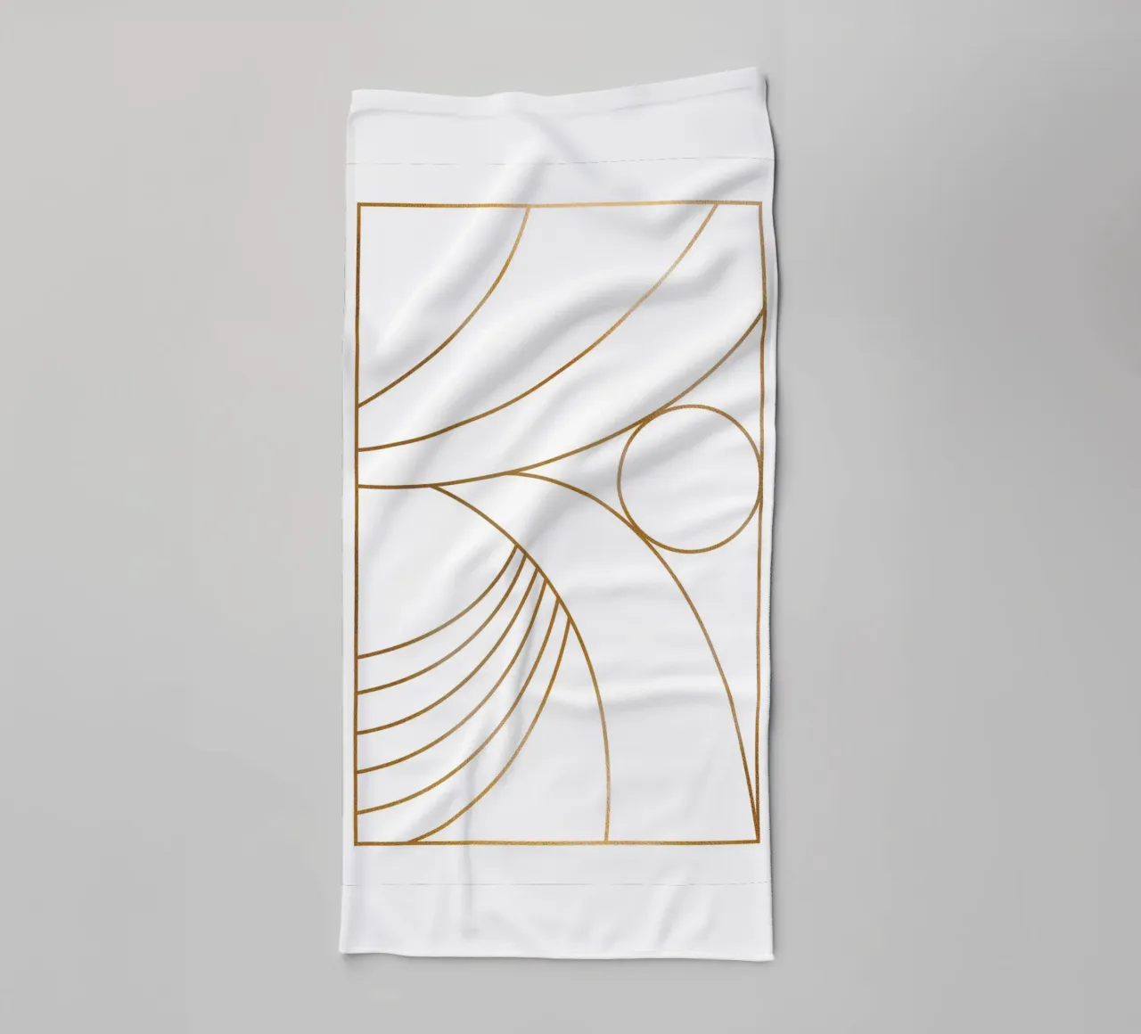 Linea minimalista in oro - Opera d'arte geometrica asciugamano da bagno da Whole©