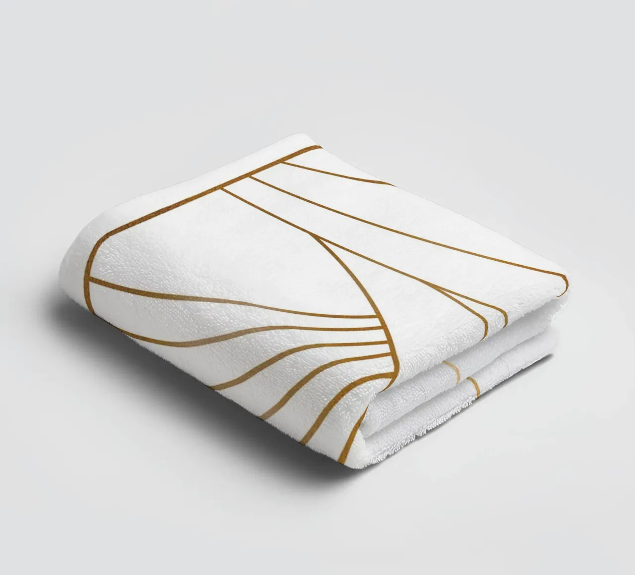 Linea minimalista in oro - Opera d'arte geometrica asciugamano da bagno da Whole©
