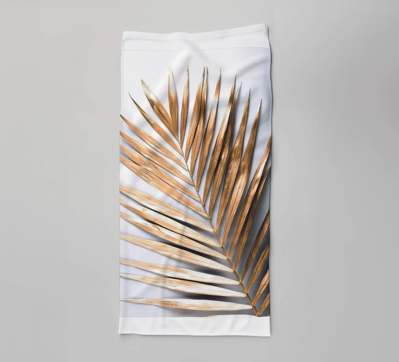 Golden Palm Leaf - Botanical Minimal Art towel by Whole©