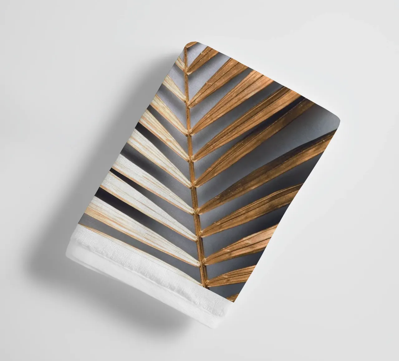 Golden Palm Leaf - Botanical Minimal Art towel by Whole©