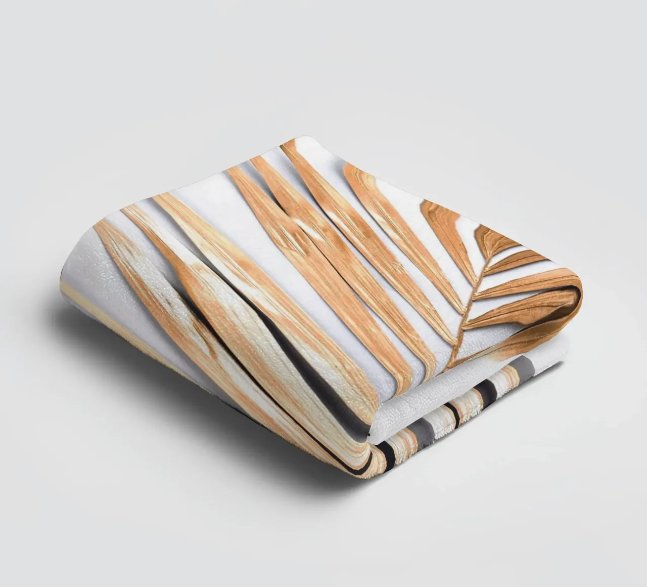 Golden Palm Leaf - Botanical Minimal Art towel by Whole©