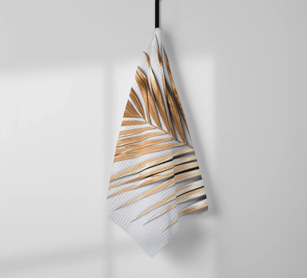Feuille de palmier d'or - Art minimal botanique torchon de Whole©