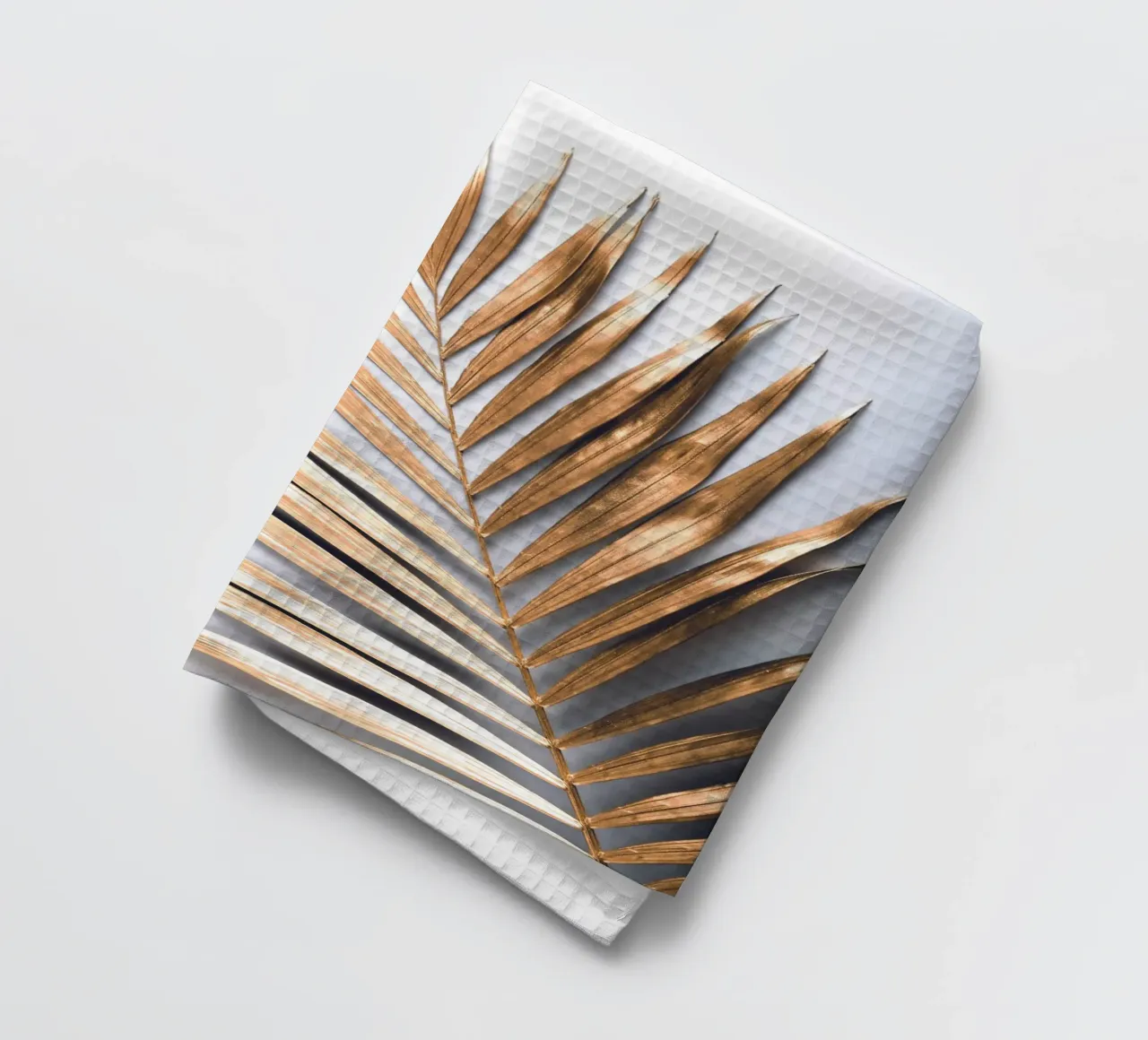 Feuille de palmier d'or - Art minimal botanique torchon de Whole©