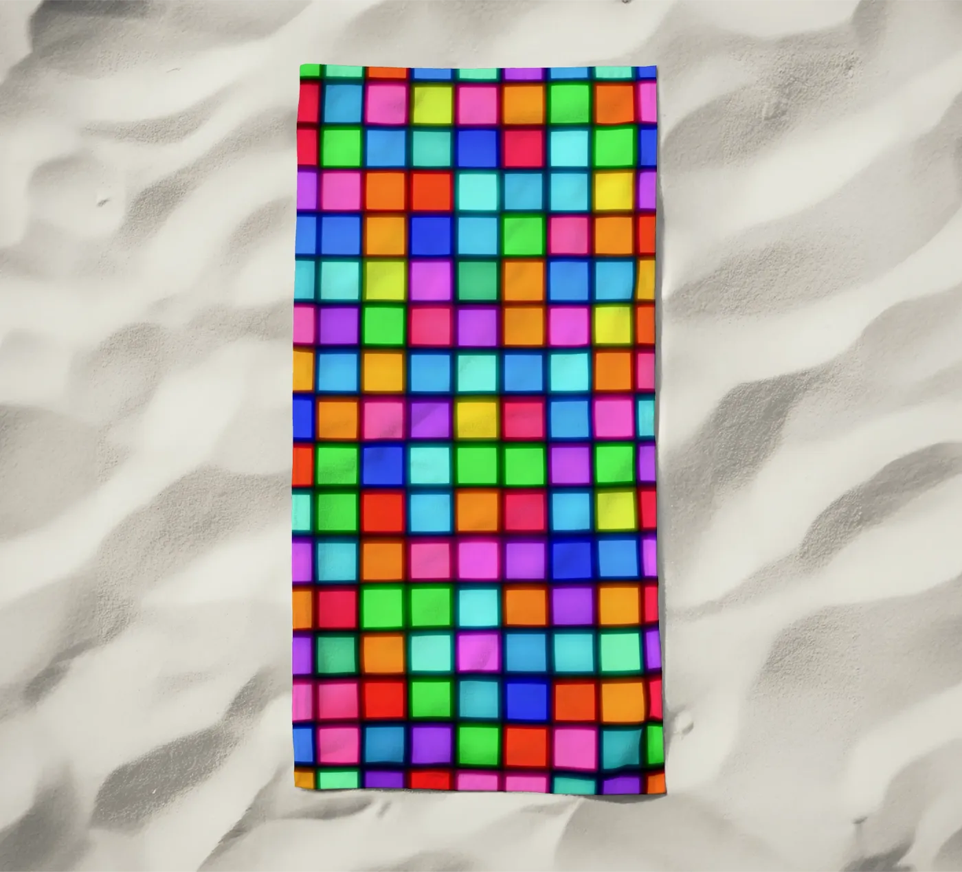 Matrix neon cromatica telo mare da Carinaprint