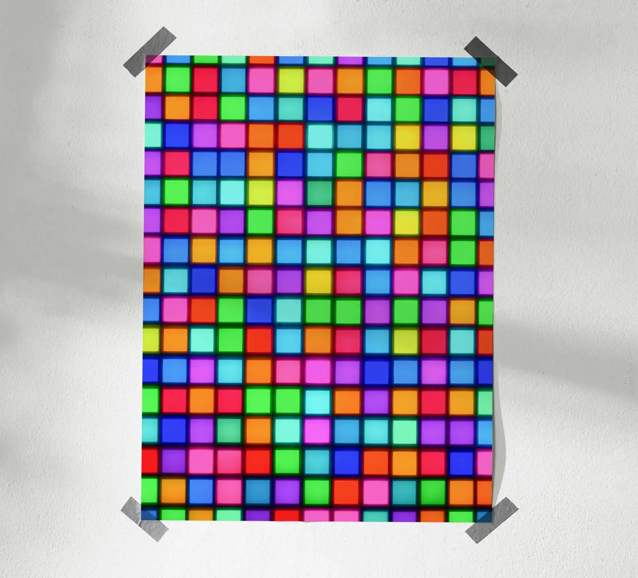 Matrix neon cromatica poster da Carinaprint