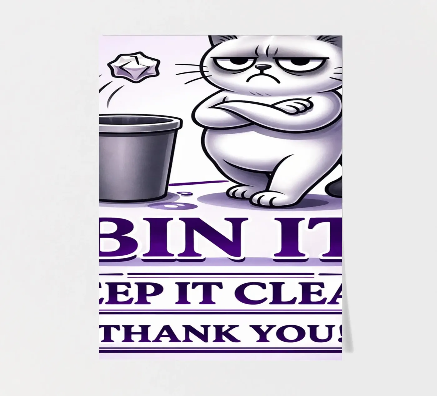 bin it sticker sheet by the gondals