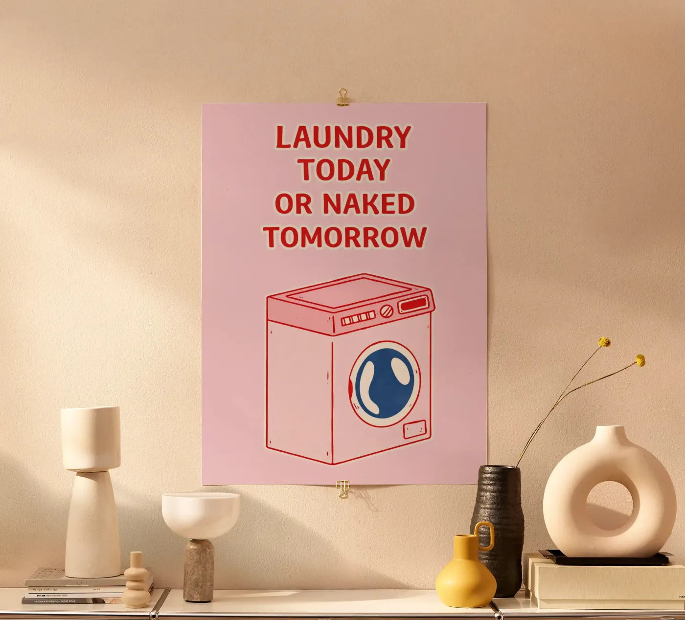 laundry today poster by the gondals