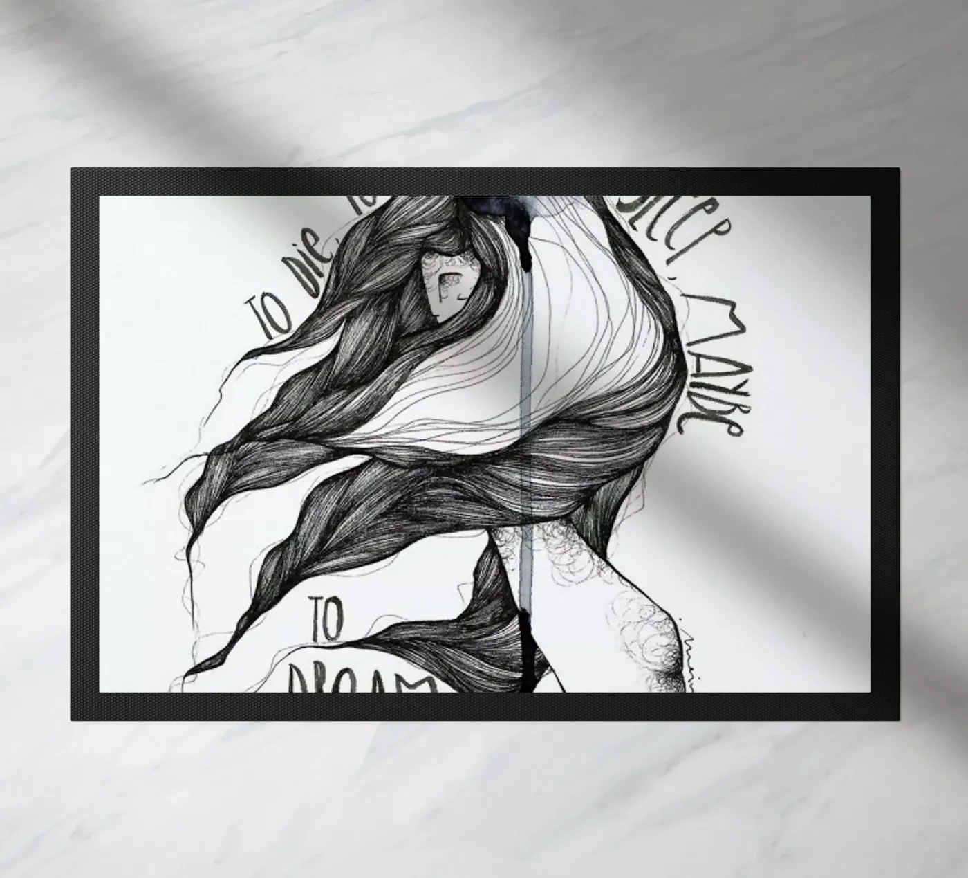 Hamlet deurmat van Marina Guiu