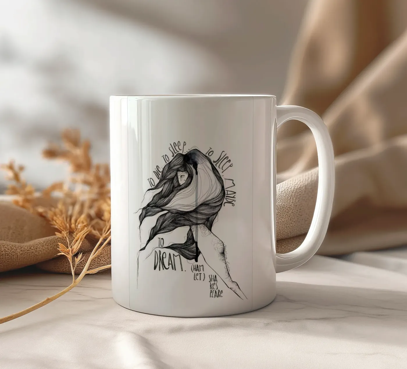 Hamlet ceramic mug by Marina Guiu