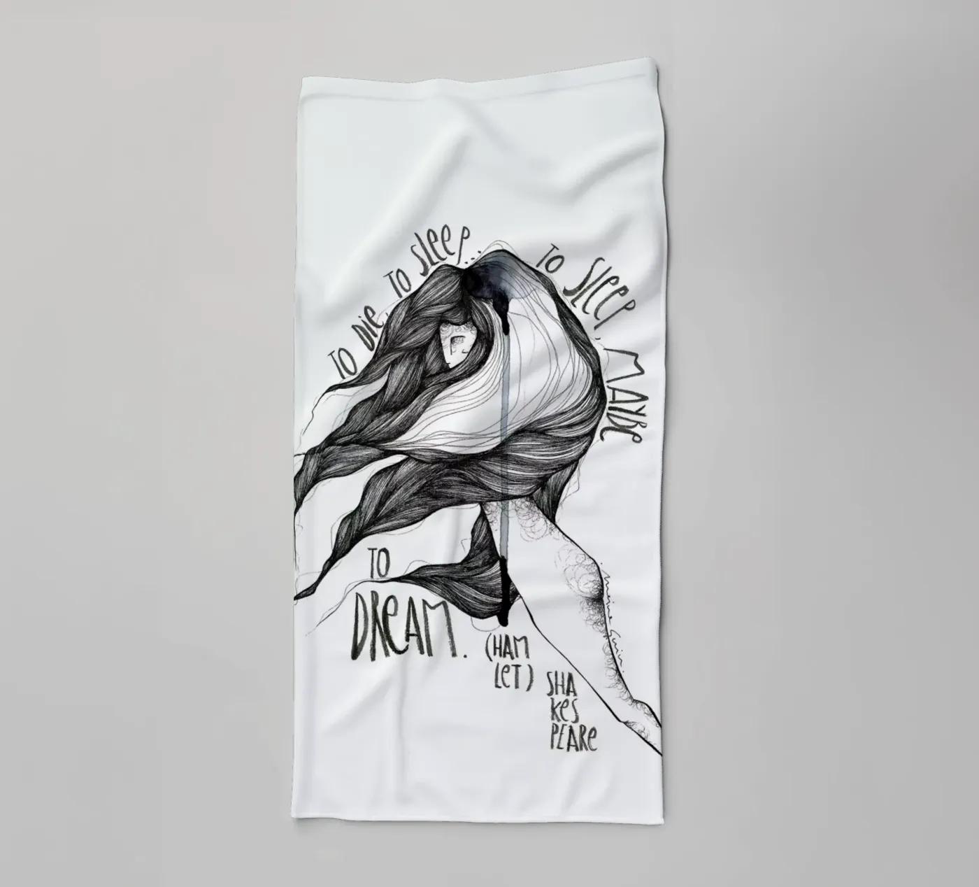 Hamlet badhanddoek van Marina Guiu