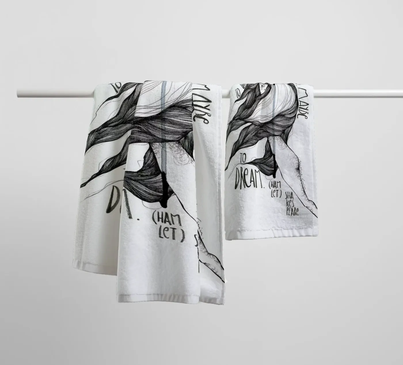 Hamlet badhanddoek van Marina Guiu