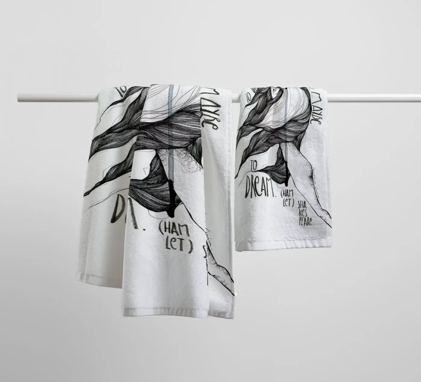 Hamlet towel by Marina Guiu