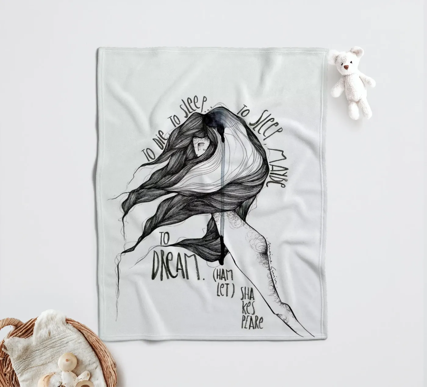 Hamlet fleecedeken van Marina Guiu