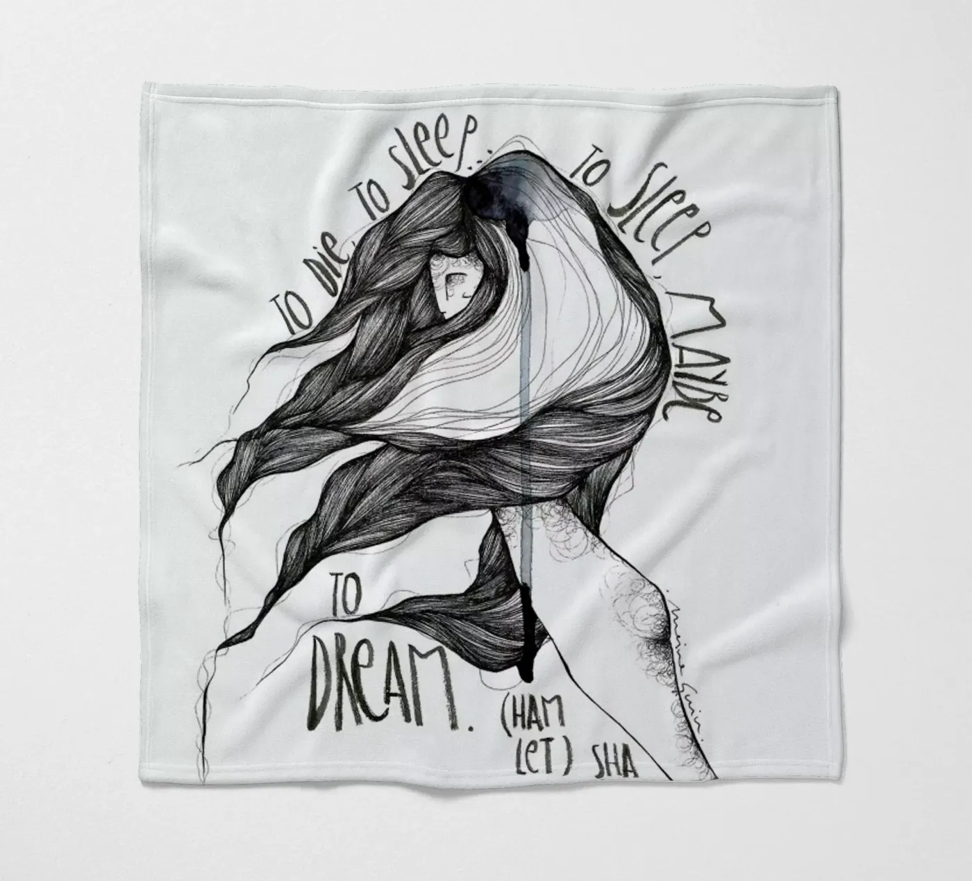 Hamlet fleecedeken van Marina Guiu