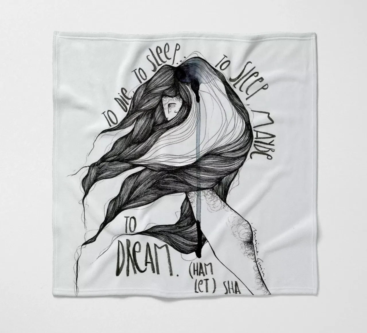 Hamlet Fleecedecke von Marina Guiu