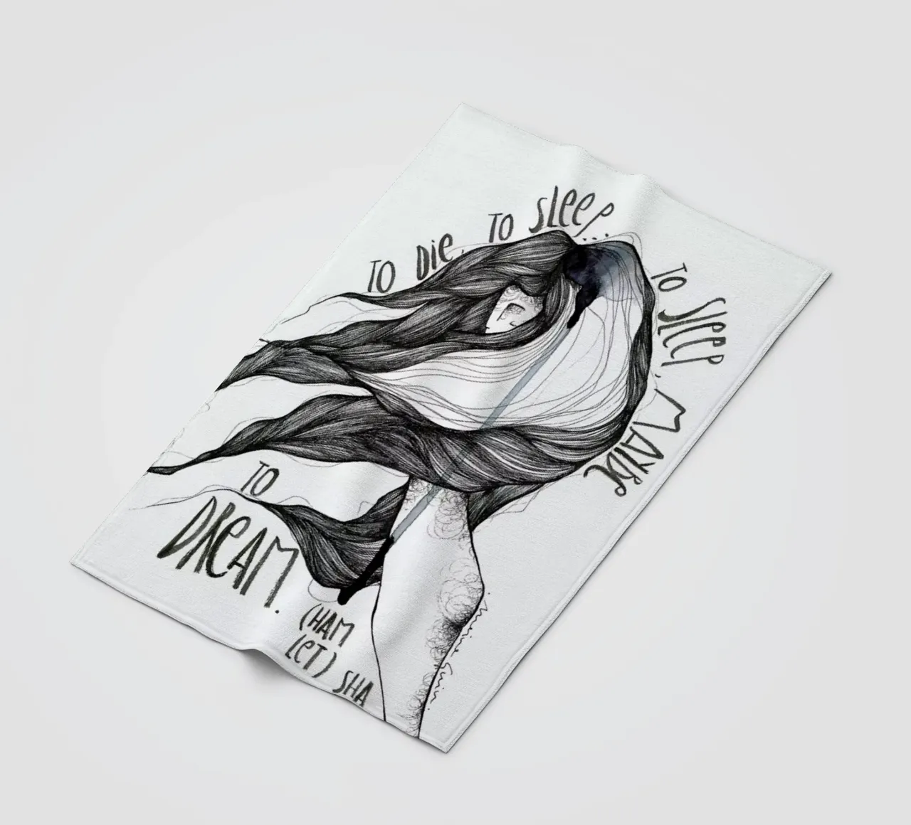 Hamlet Fleecedecke von Marina Guiu