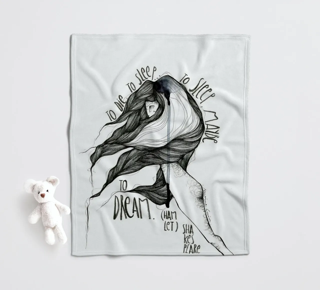 Hamlet Fleecedecke von Marina Guiu