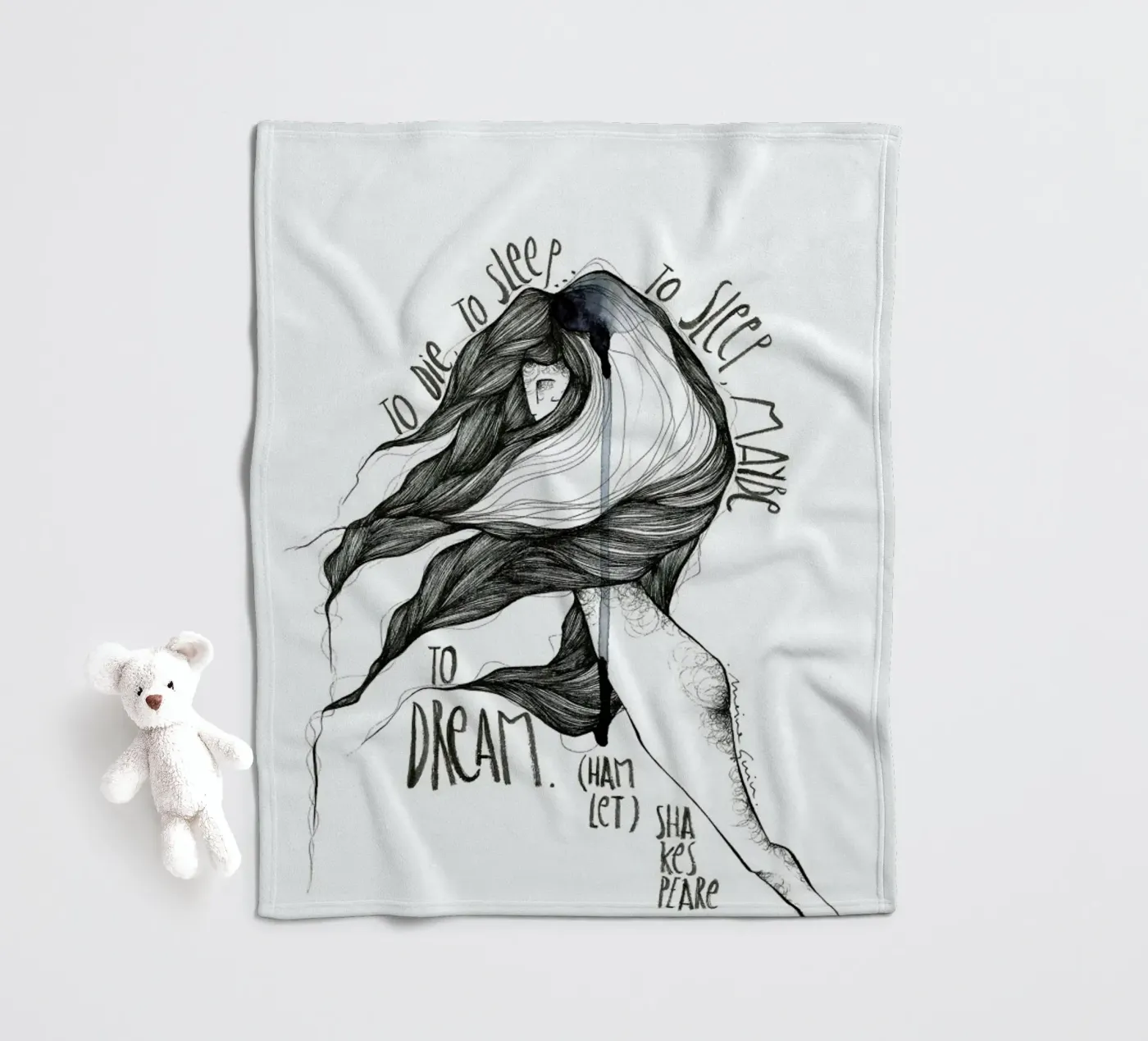 Hamlet fleecedeken van Marina Guiu