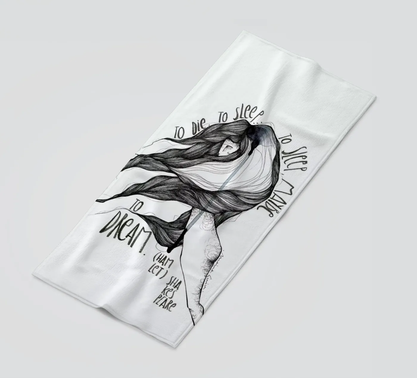 Hamlet beach towel by Marina Guiu