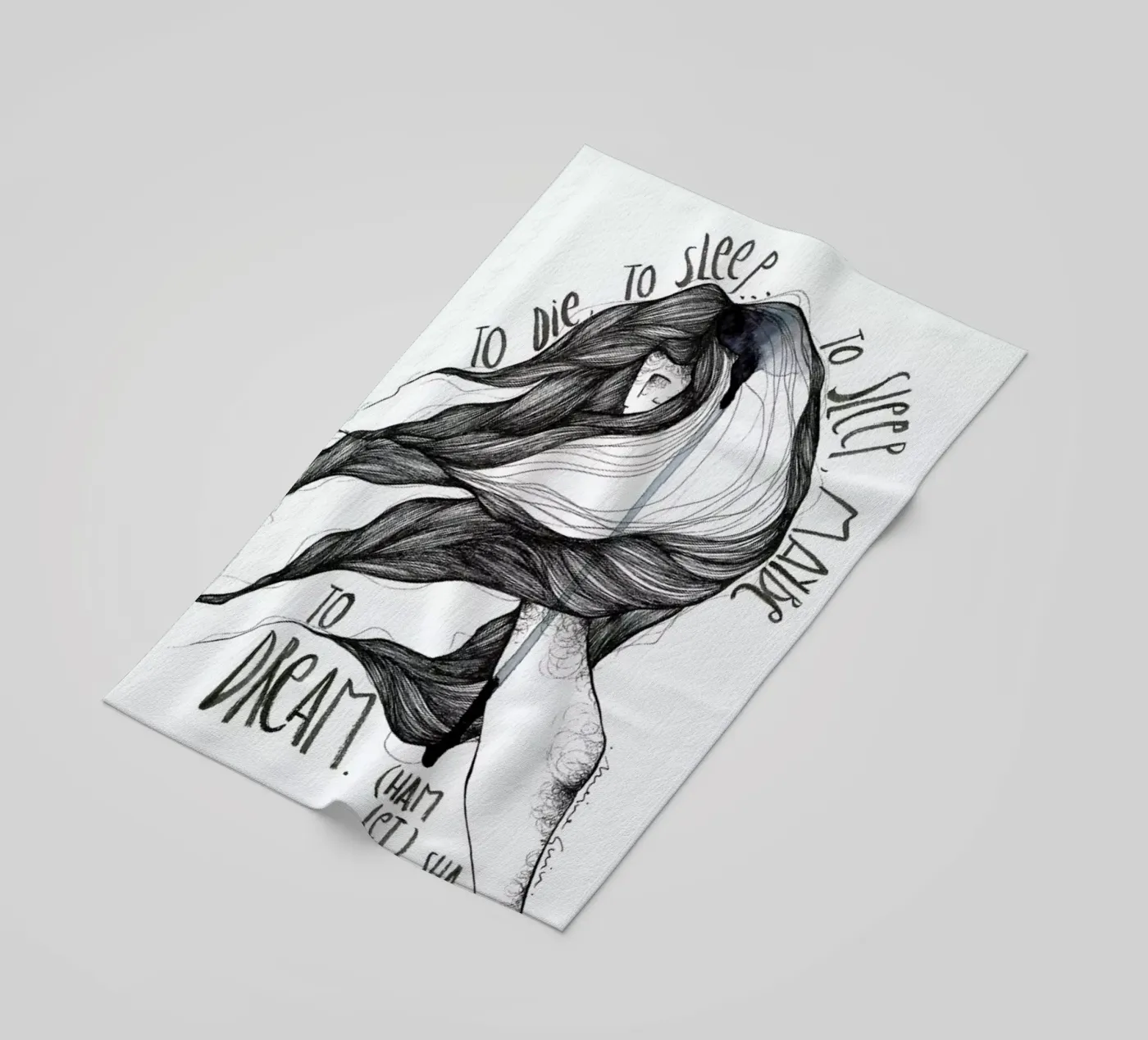 Hamlet beach towel by Marina Guiu