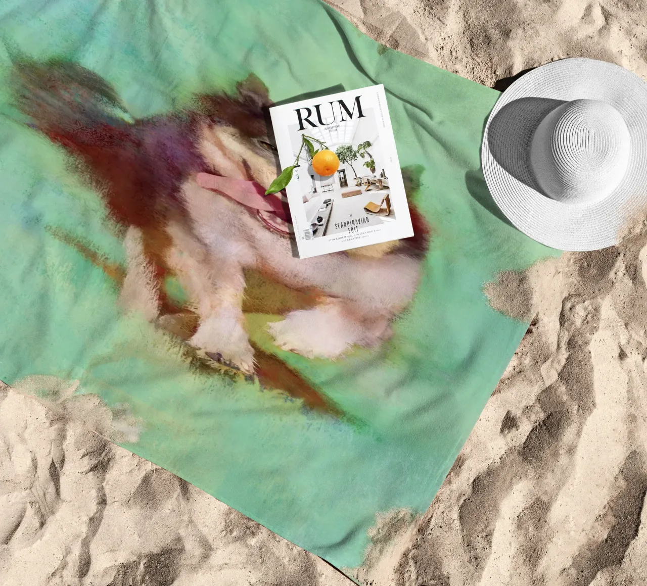 Adventures Await beach towel by Artascy Art