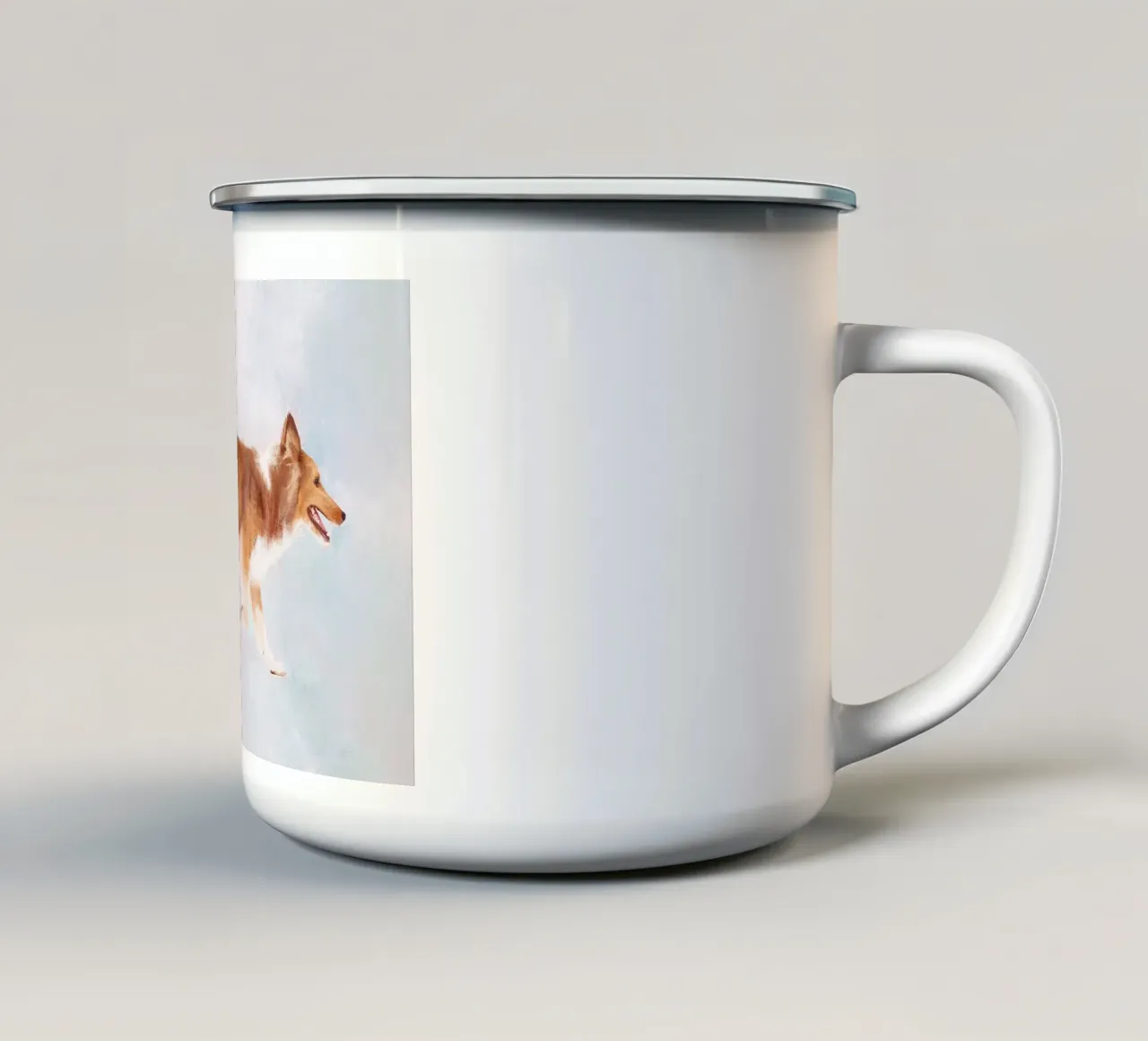 Orecchie alte, cuore aperto tazza in smalto da Artascy Art