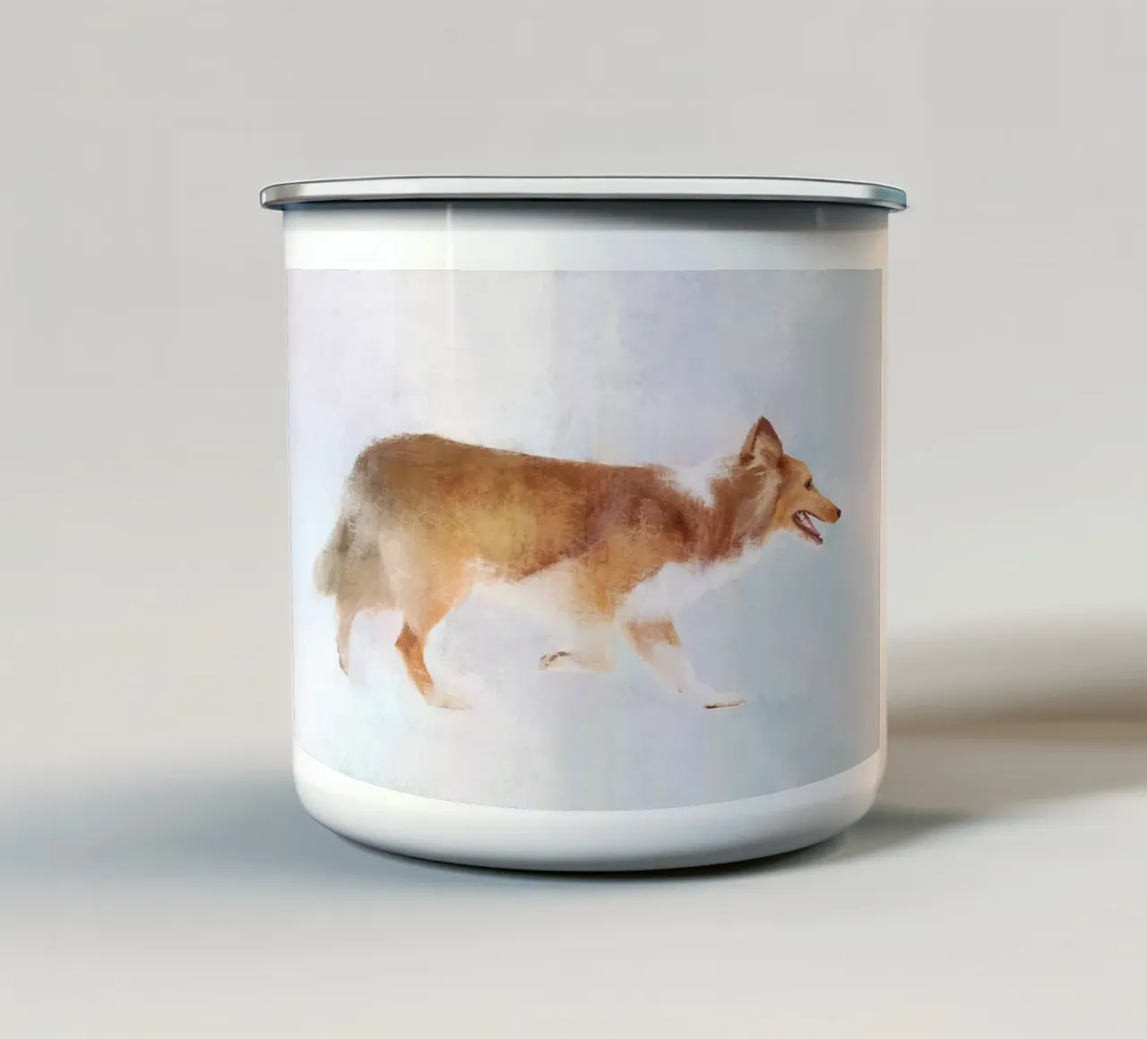 Orecchie alte, cuore aperto tazza in smalto da Artascy Art