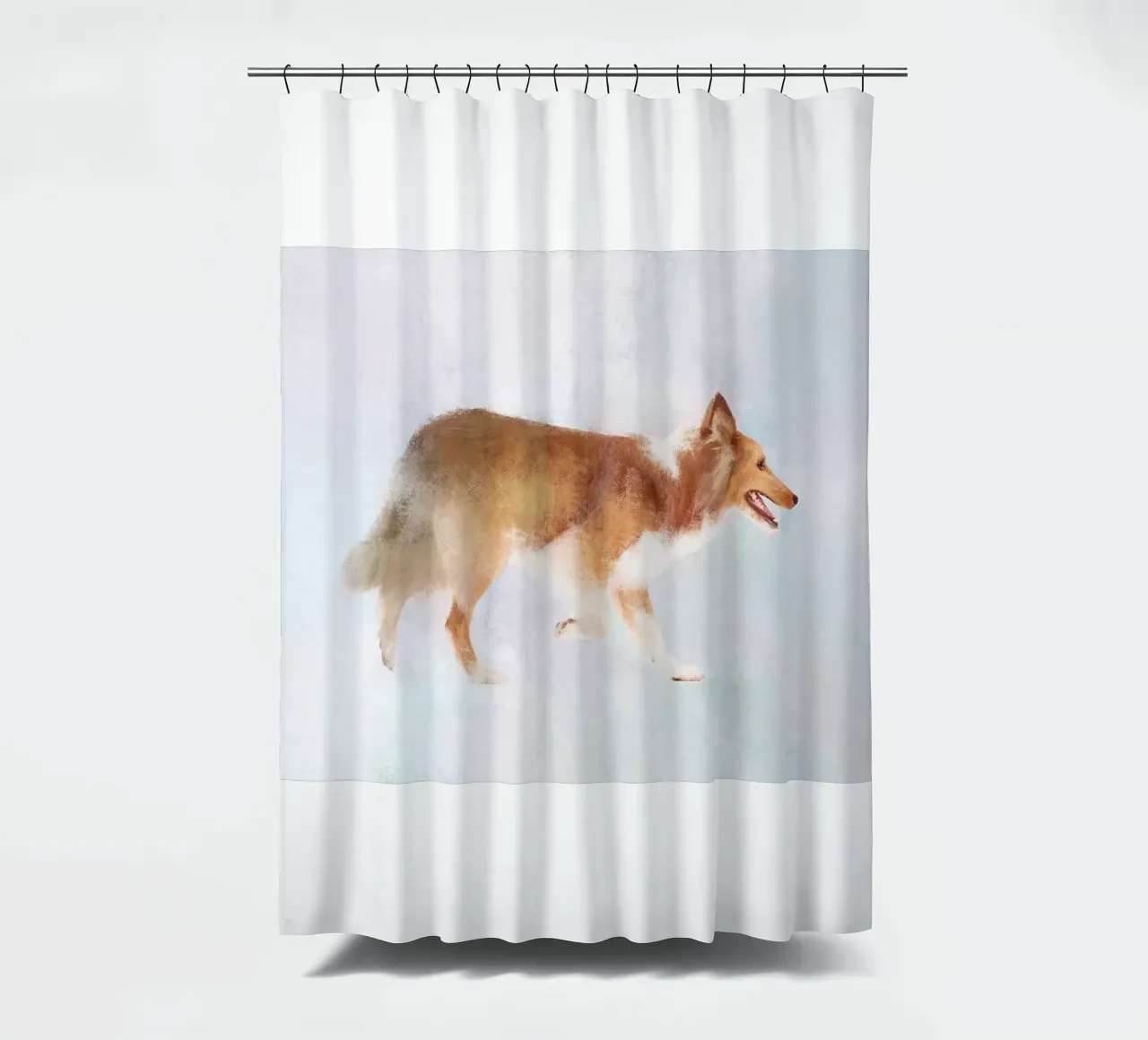 Ears Up, Heart Open shower curtain by Artascy Art