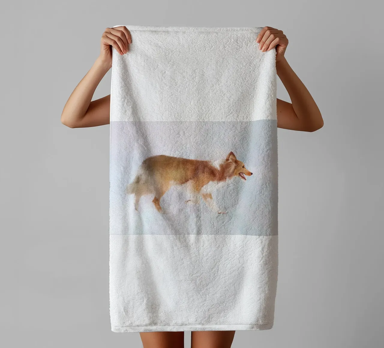 Ears Up, Heart Open towel by Artascy Art
