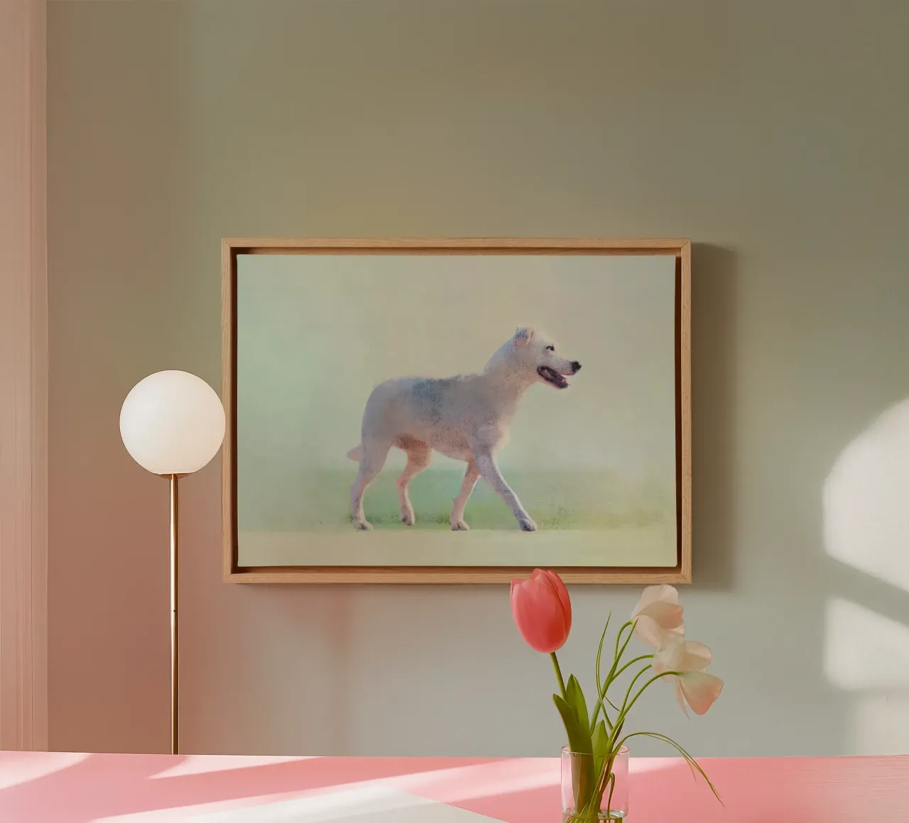 Loyaal hart, heldere ogen canvas met Baklijst van Artascy Art