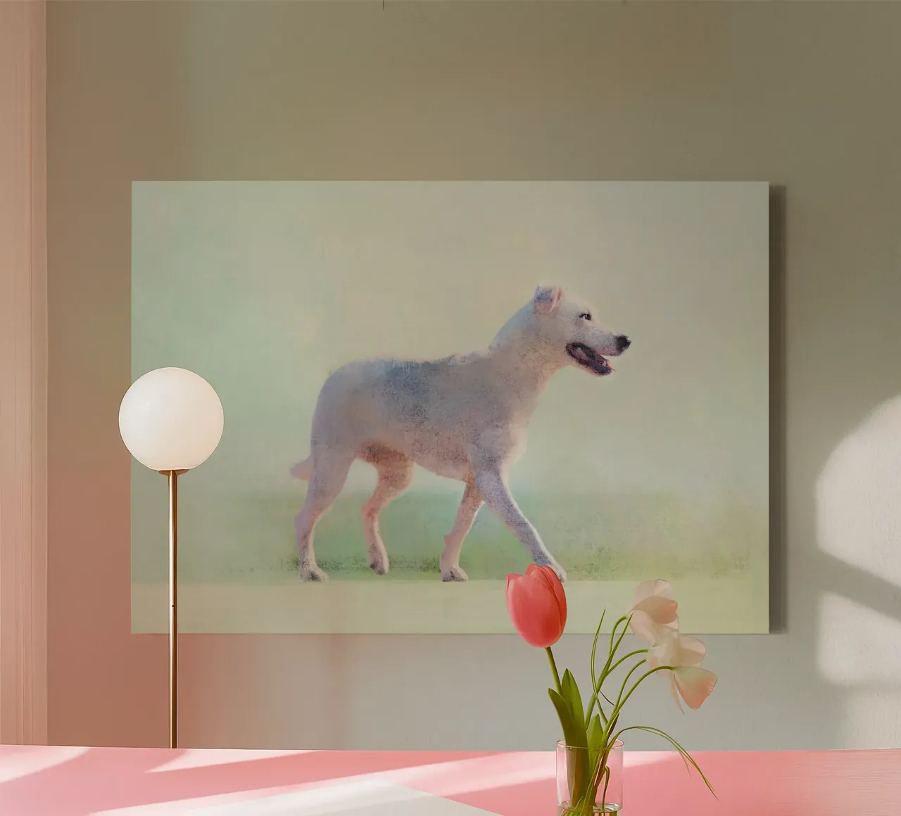 Loyaal hart, heldere ogen canvas met Baklijst van Artascy Art