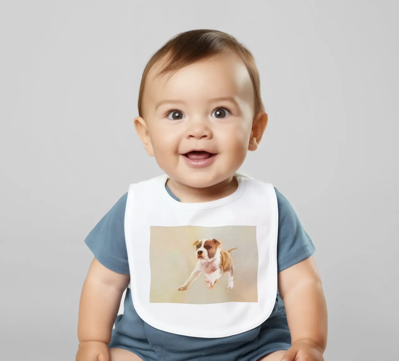 Un cucciolo giocoso in azione bavaglino da Artascy Art