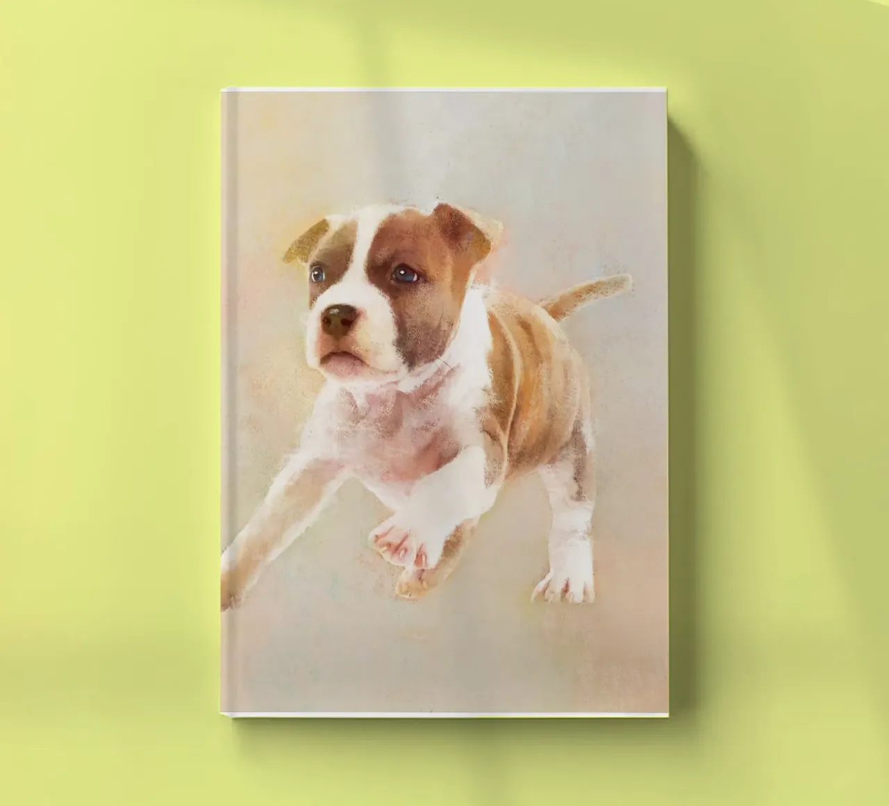 Playful Pup in Action notebook by Artascy Art