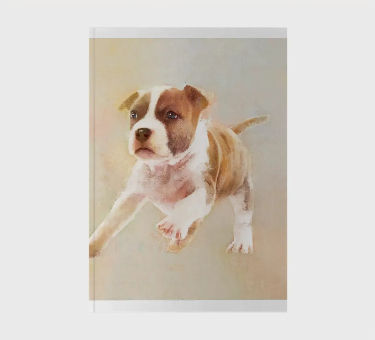 Playful Pup in Action notebook by Artascy Art