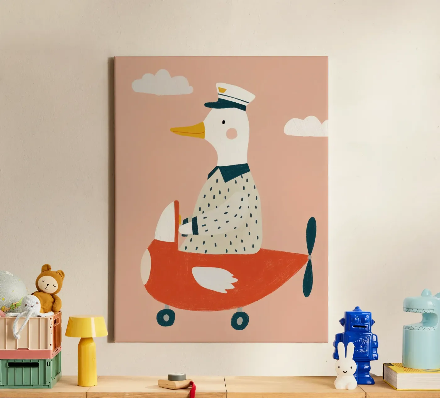 Piloot Eend canvas van Cool & Kind