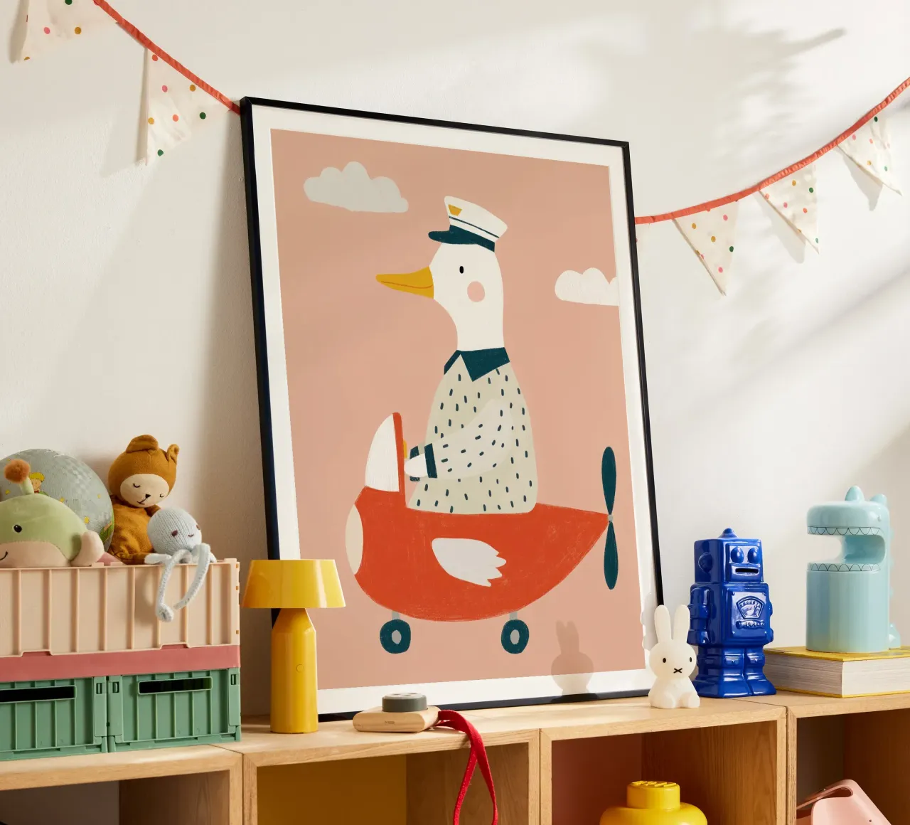 Piloot Eend poster van Cool & Kind