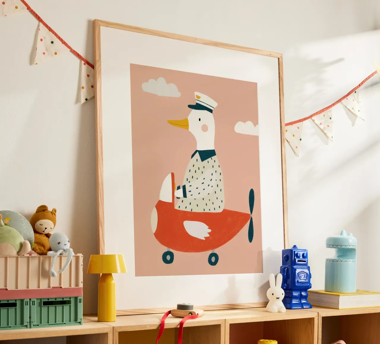 Piloot Eend poster van Cool & Kind