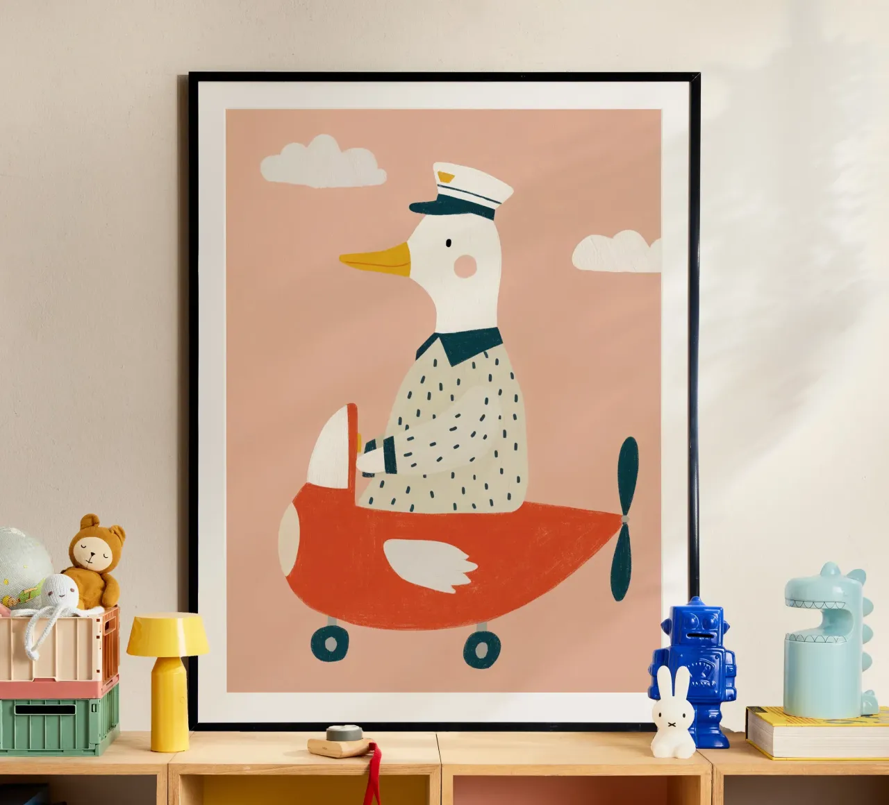 Piloot Eend poster van Cool & Kind