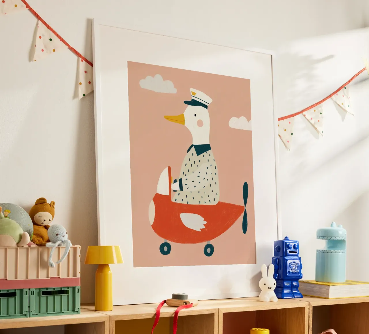 Piloot Eend poster van Cool & Kind