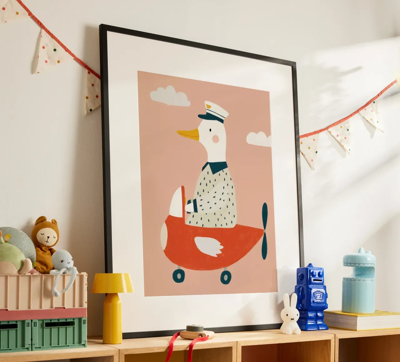 Piloot Eend poster van Cool & Kind