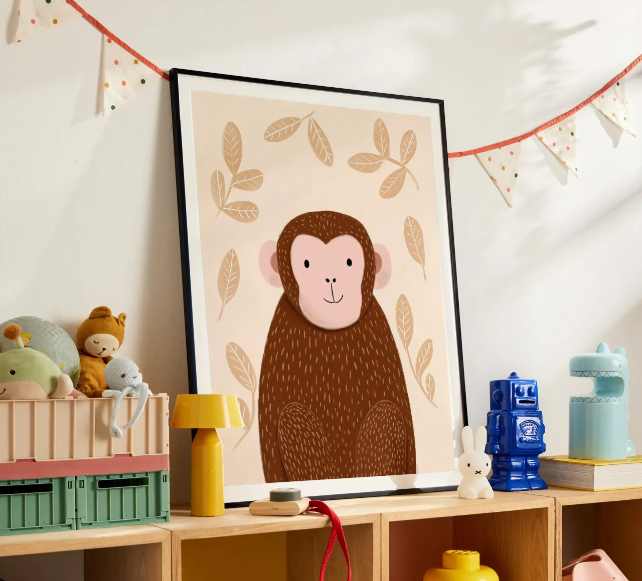 Minimalist Monkey poster by Lille Verden