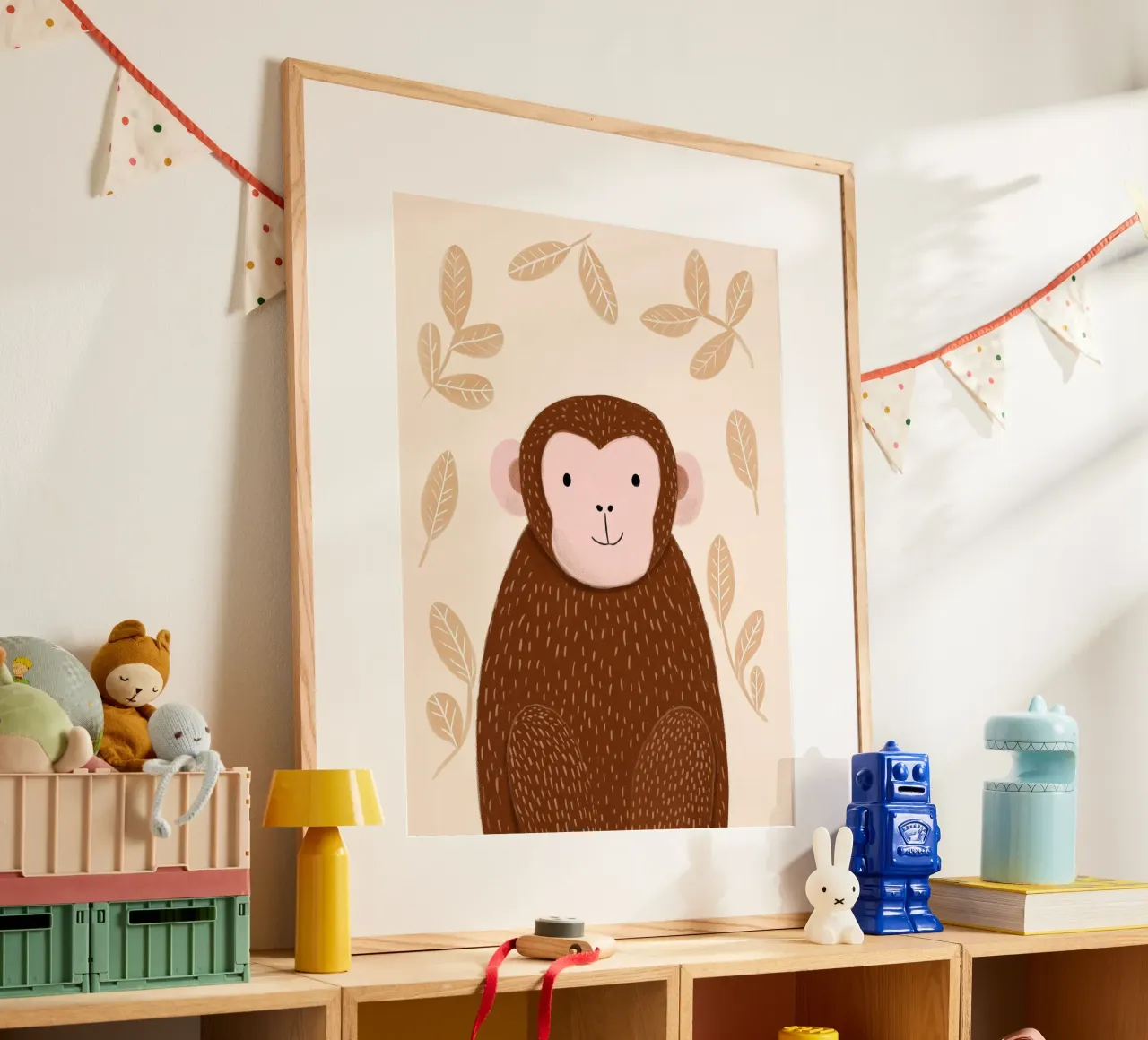 Minimalist Monkey poster by Lille Verden