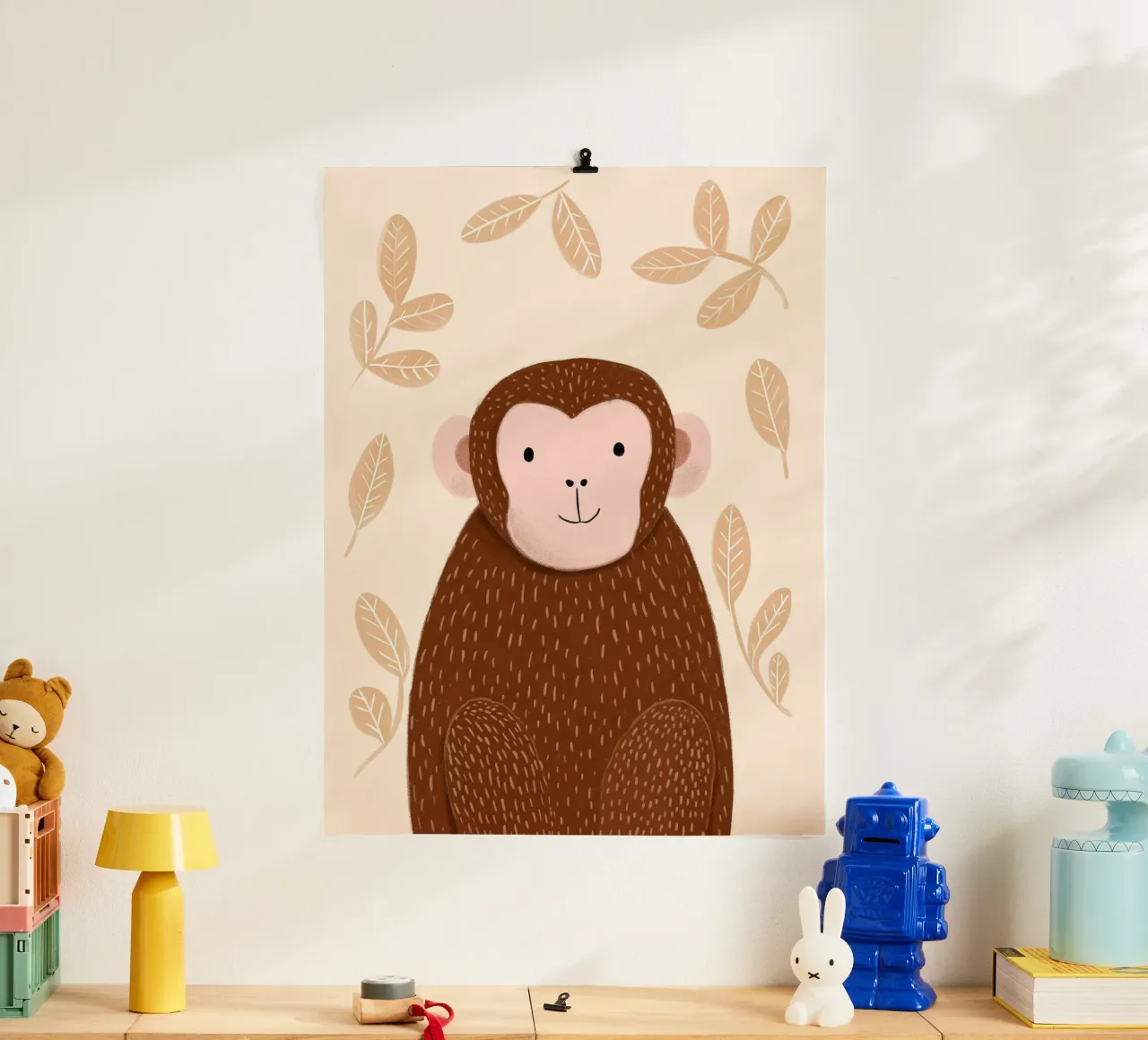 Minimalist Monkey poster by Lille Verden
