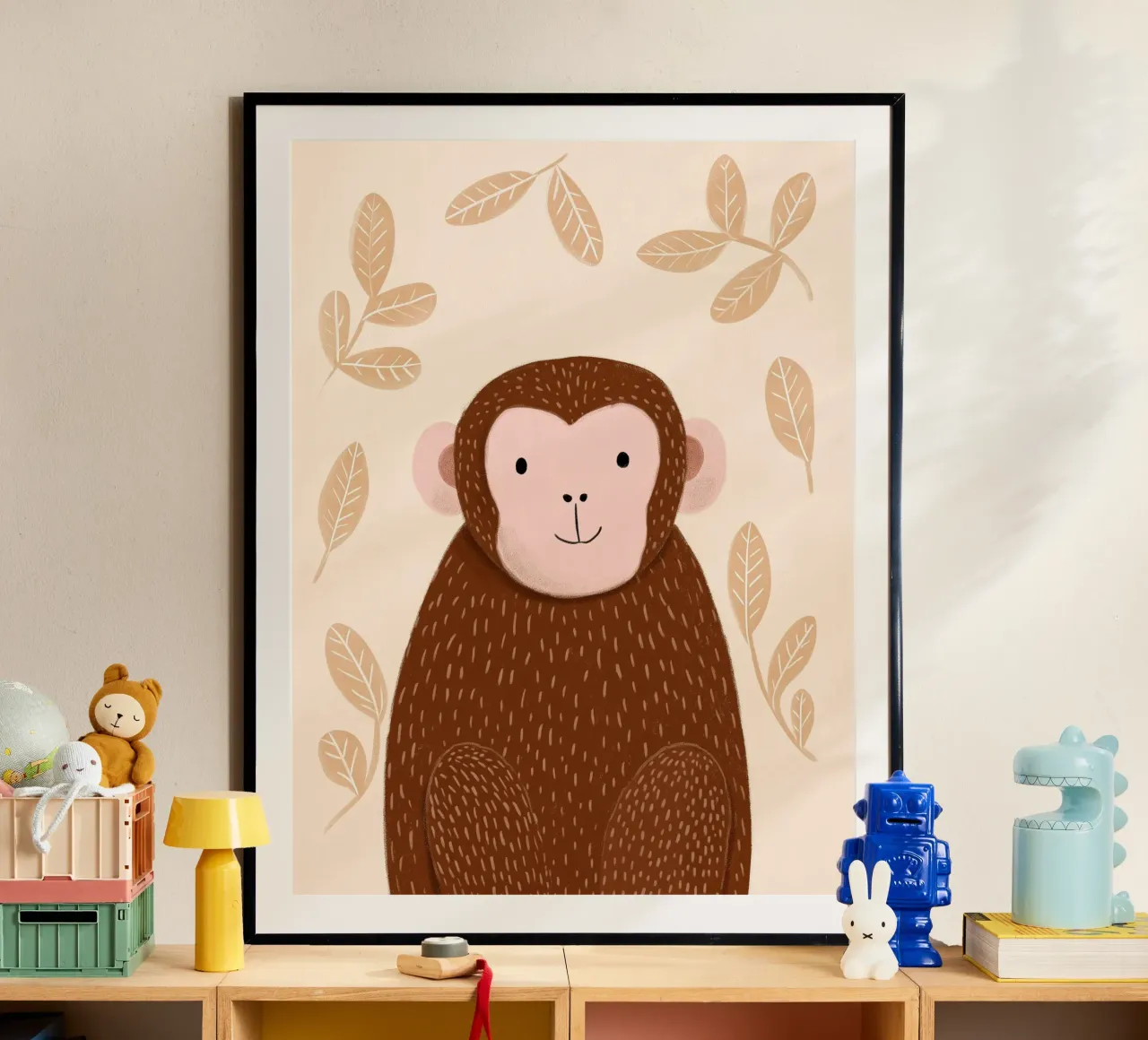 Minimalist Monkey poster by Lille Verden