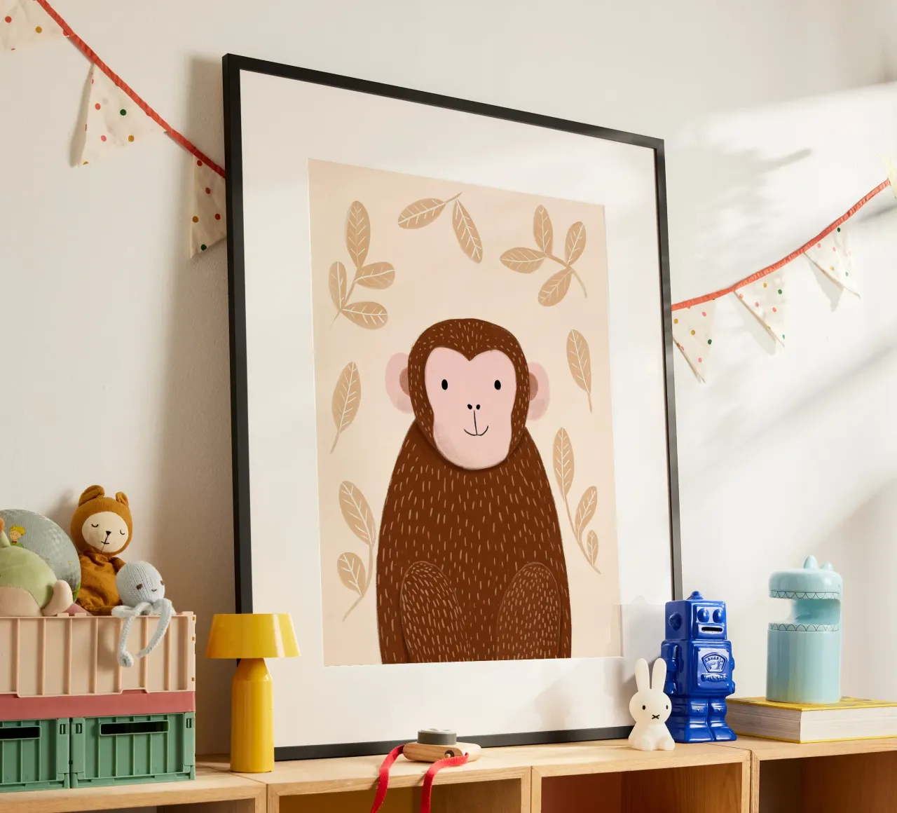 Minimalist Monkey poster by Lille Verden