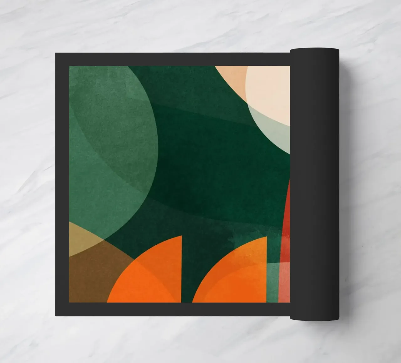 Emerald and Rust doormat by ThingDesign